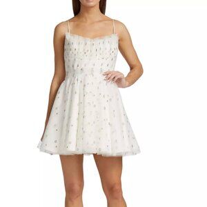 ML Monique Lhuillier Glitter Dot Mini Dress, Size 4